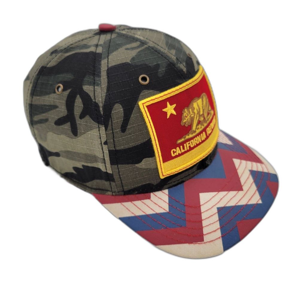 Official Kid's California Republic Camo Snapback Hat Cap OS